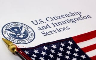 US Citizenship and Immigration Services w/ Flag, CBR, PEO services